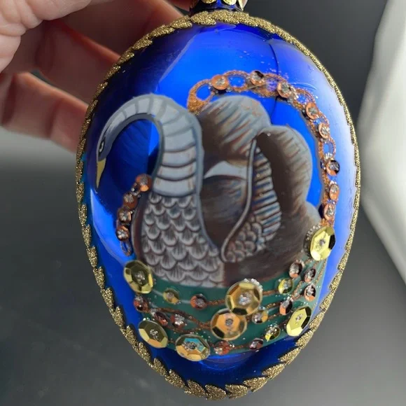 Joan Rivers Glass Russian Egg Christmas Ornaments Classics Collection - Picture 3 of 3